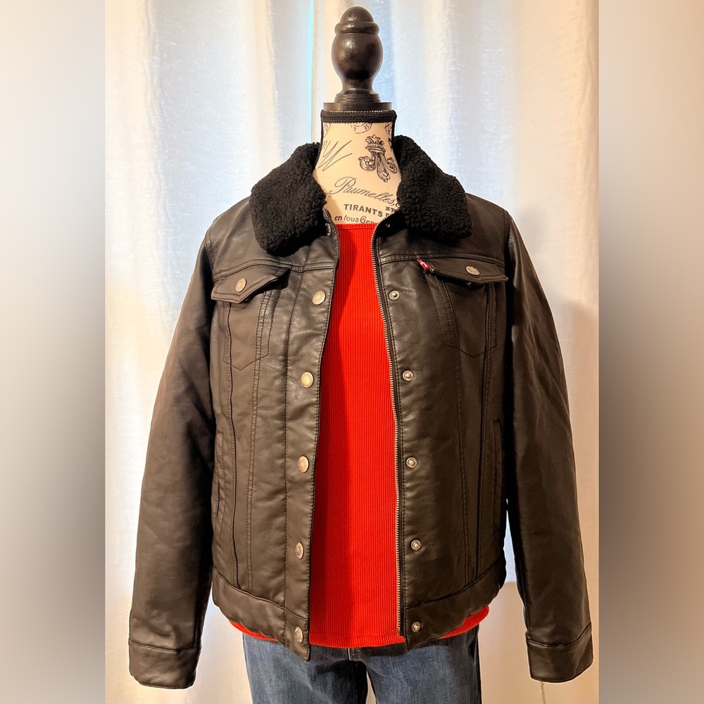 Women’s Black Jacket with Faux Fur Collar